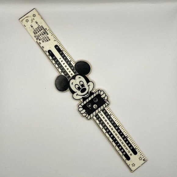 Vintage Walt Disney World Mickey Mouse Ruler Math Tool - Retro School Supply - Picture 1 of 6